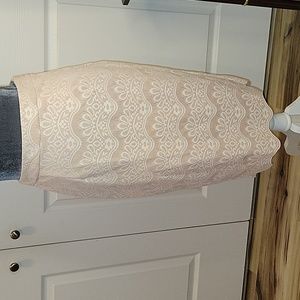 Rehab NWOT Light Pink & White Lace Pencil Skirt